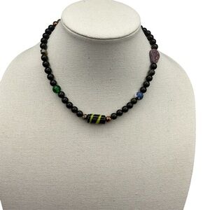 Artisan Obsidian Emo Necklace